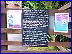Notices at entrance to Tapton Lock