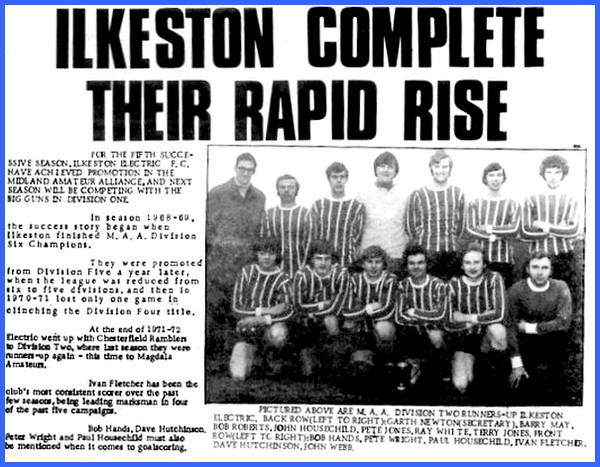 Ilkeston Electric FC 1972-73