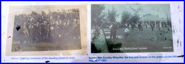 Old photos of opeing of the Bowling Club.
